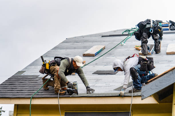 Professional Gutter Installation technician working in Fredonia, KS